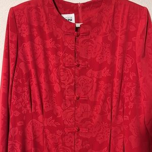 NWT Leslie Fay Red dress size 16p